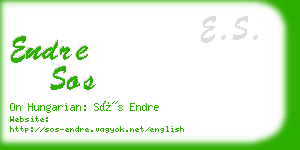 endre sos business card